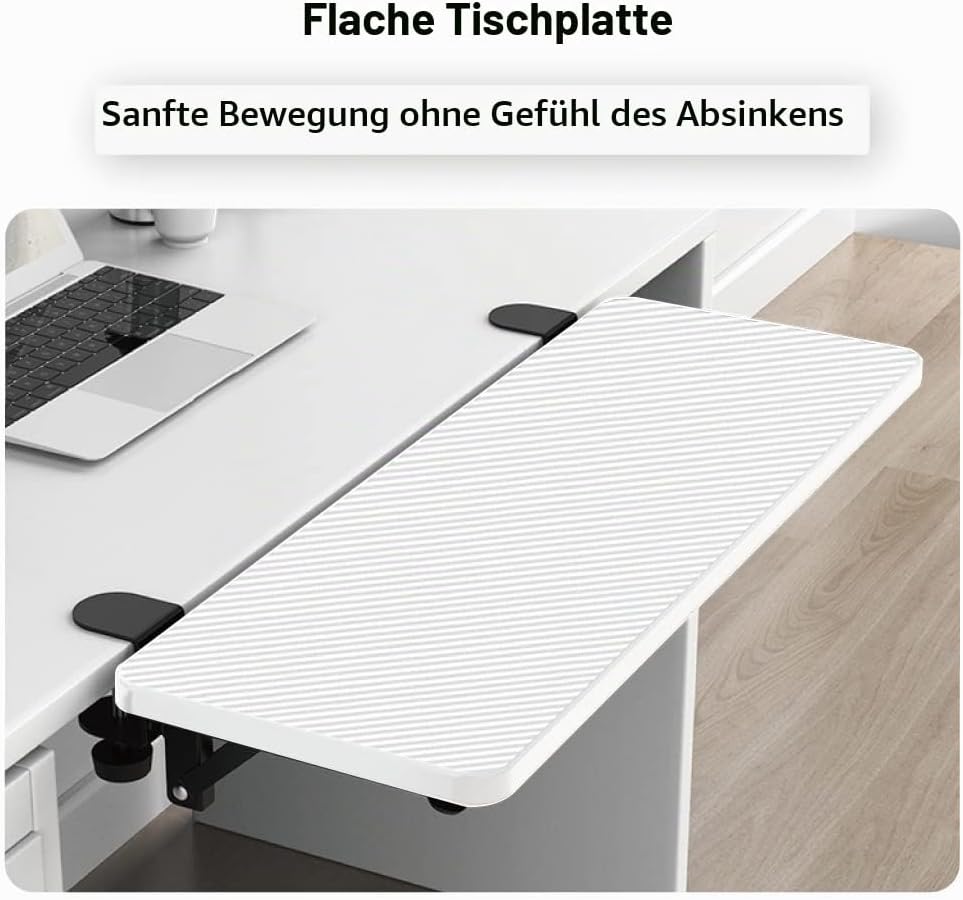 HONJIE Computer-Schreibtisch-Verlängerungsplatte, geeignet für Büroschreibtische, stabile Mausarmstü