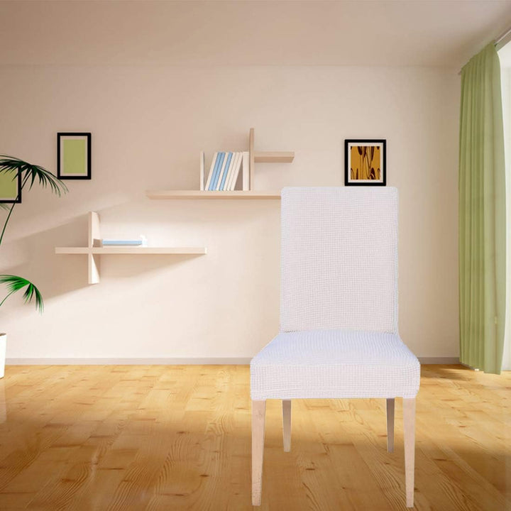 EBETA E Stuhlhussen 4 Stück, Elastische Stuhlbezug, Stretchhusse Stuhlüberzug Jacquard Hussen für Ho