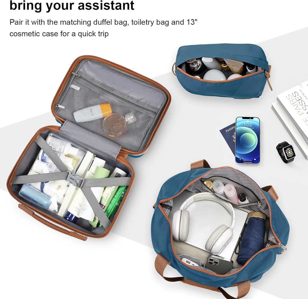 Joyway Kofferset Reisekoffer Set 7tlg Hartschale mit Beautycase Kosmetikkoffe mit 4 Rollen und TSA-S