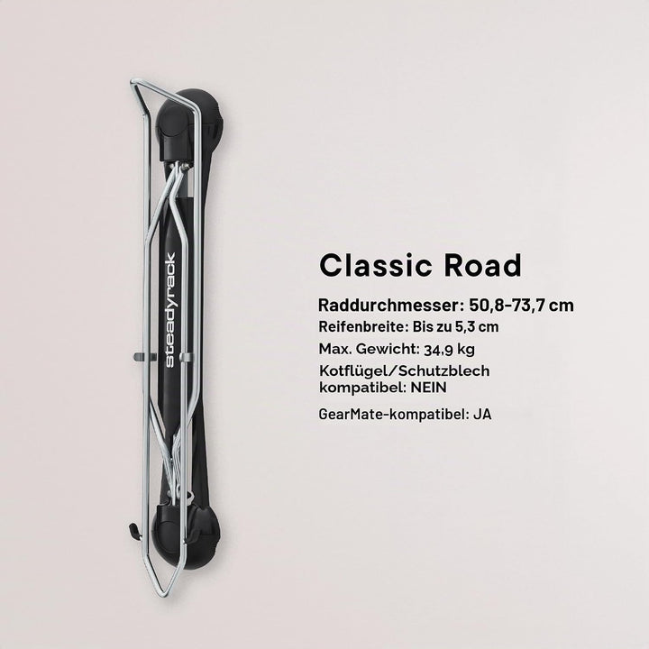 Steadyrack Fahrrad Wandhalterung - Classic Rack - Fahrrad Wandhalterung Vertikal als Aufbewahrungslö