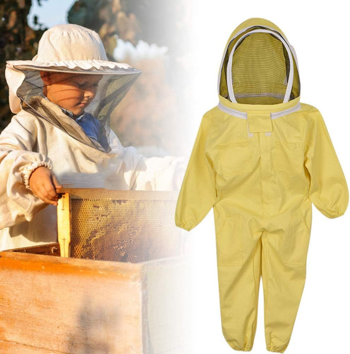 TYTOGE Imkeranzüge Kinder, Atmungsaktives Imker-Outfit, Ganzkörper-belüftete Imkeranzüge Kinder (L),