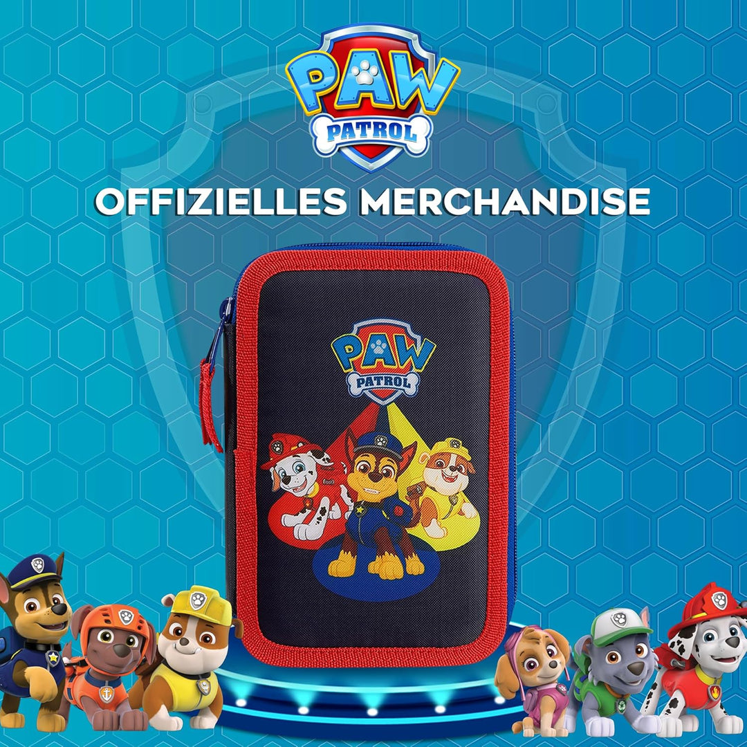 PAW PATROL Federmäppchen Gross Etui Stifte Jungen und Mädchen Stifte Kinder Gefüllt Federmappe Schul