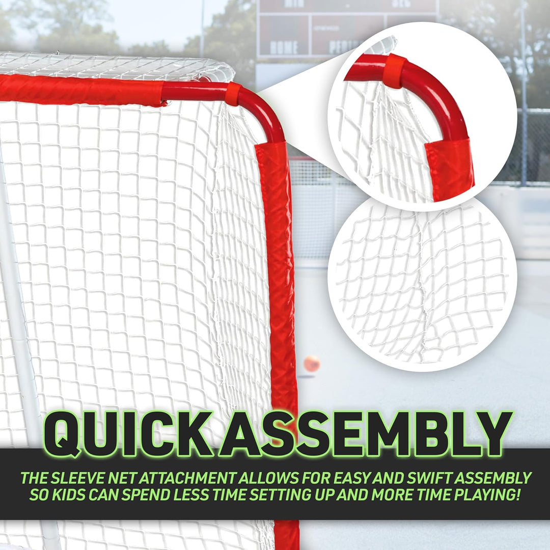 FRANKLIN - Streethockey-Tor SX Pro NHL Tournament I Outdoor-Tor I Tor mit Stahlrahmen I Garten-puck-