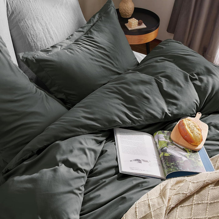 WAVVE Bettwäsche 240x260 3 teilig Weinrot - Bettbezug 260 x 240 Set mit Kissenbezügen 65x65 cm, Bett