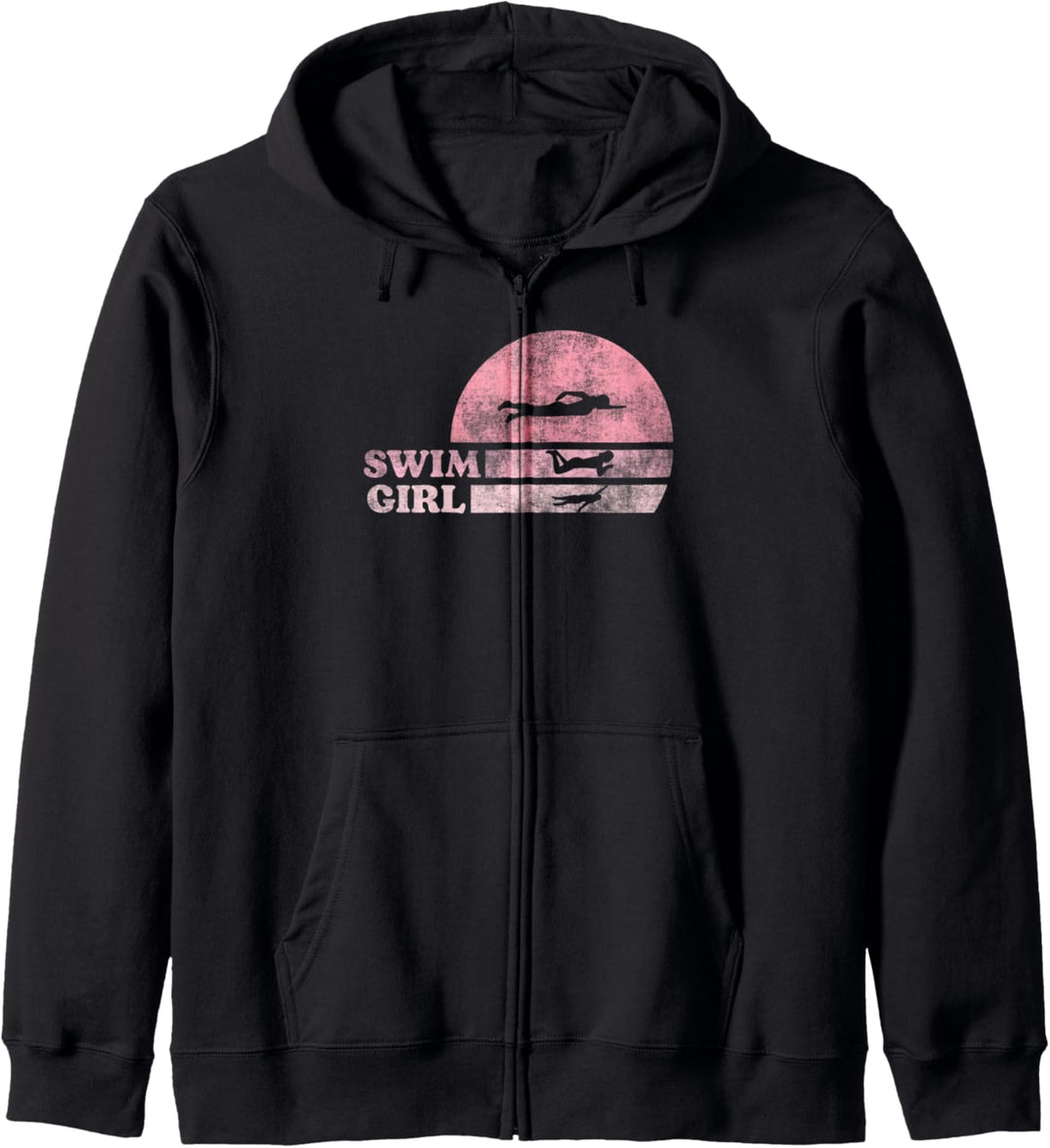 Schwimm Girl Schwimmerin Schwimmen Mädchen Kapuzenjacke