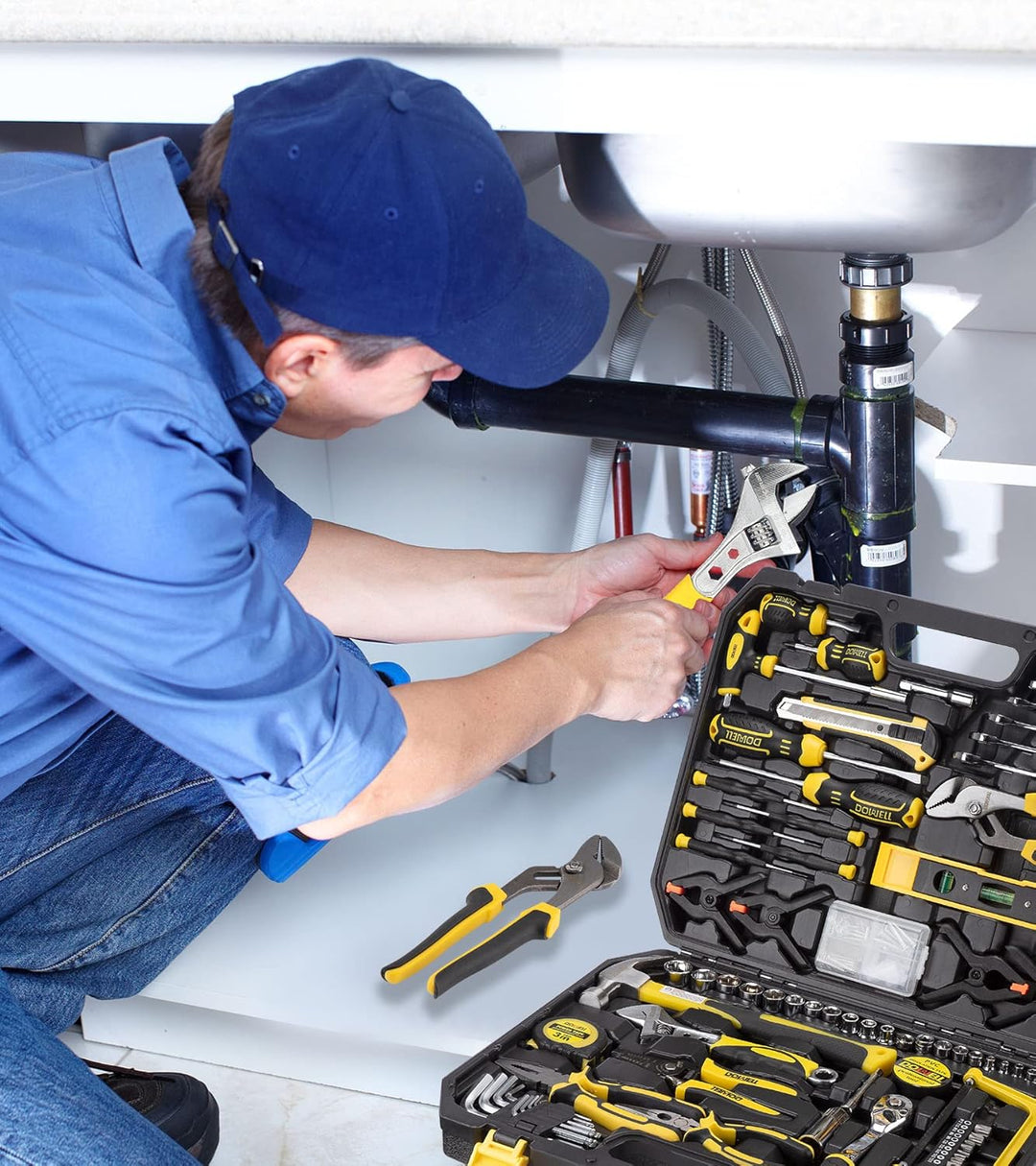 DOWELL Mechaniker Werkzeug Set Steckschlüssel Auto Reparatur Werkzeug Set 168tlg Handwerkzeug Kit We
