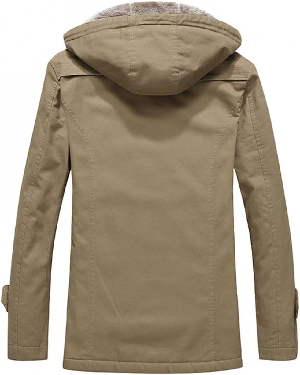 Zhiyao Fleece Cardigan Zip Jacke Herren Winterjacke Lässiger Stehkragen Warm Plus Samt Dicker Mantel