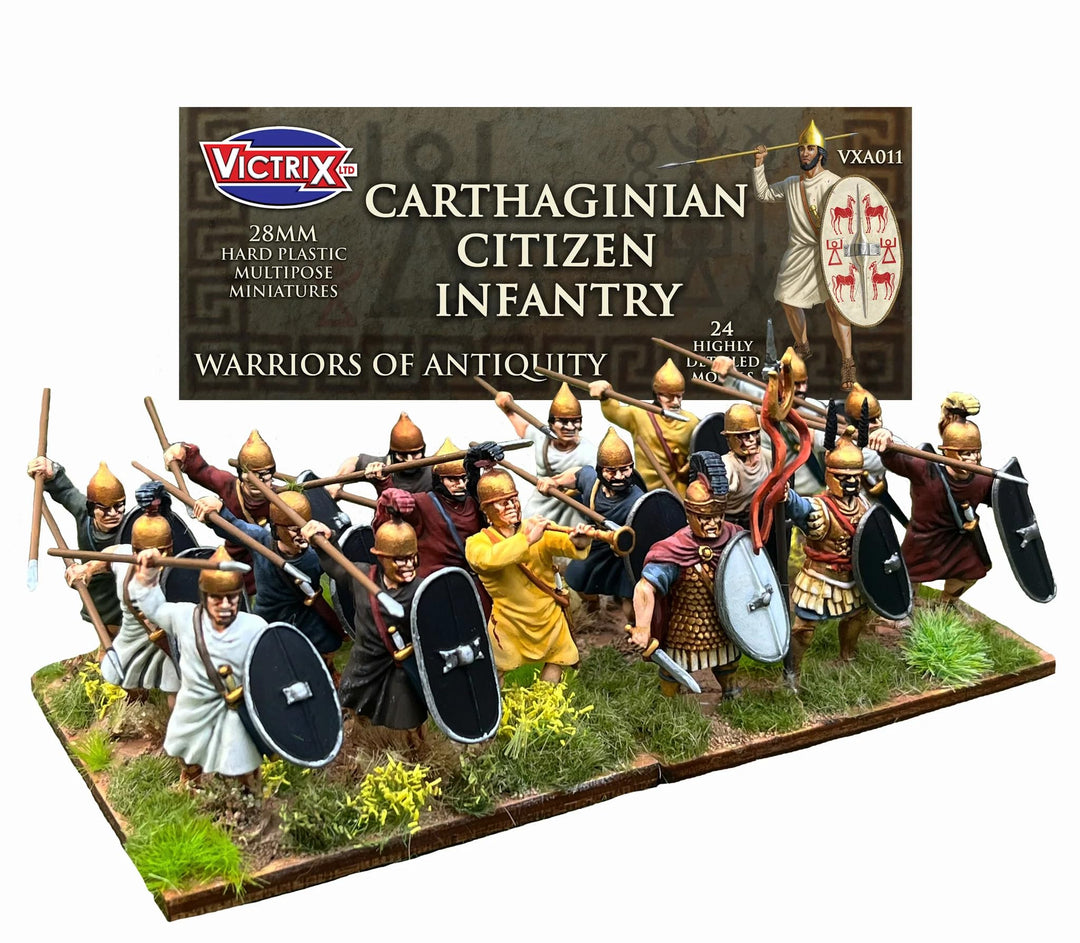 Unbekannt Victrix VXA011 - Carthaginian Citizen Infantry - 24 Figuren Set - 28mm Plastikminiaturen -