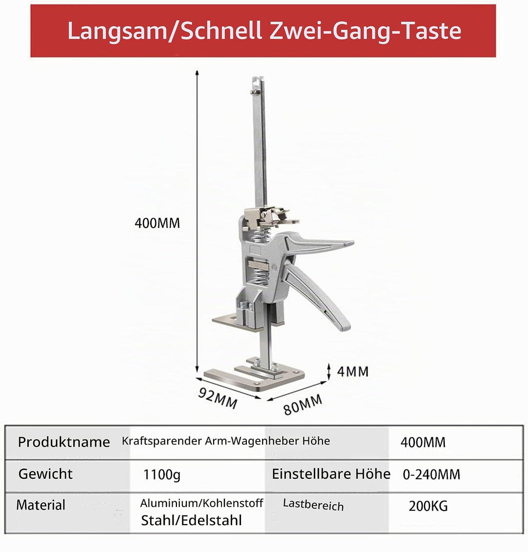 2 Stück Aktualisiert 40cm arbeitssparender Armheber | Einhandmontagewerkzeug | zum durchführen von s