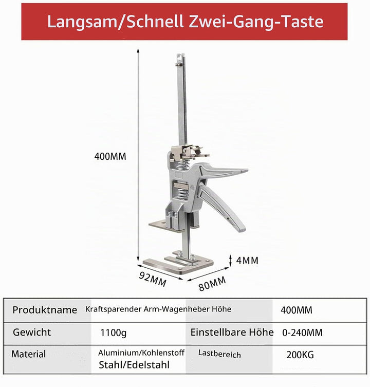2 Stück Aktualisiert 40cm arbeitssparender Armheber | Einhandmontagewerkzeug | zum durchführen von s