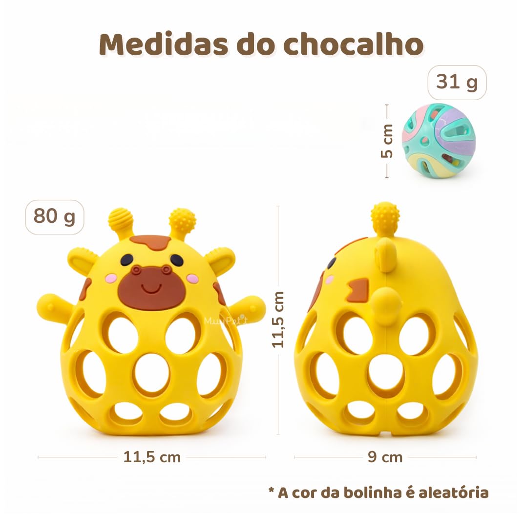 MuyPe Rassel Giraffe und Beissring für Babys (Rosa), Rosa