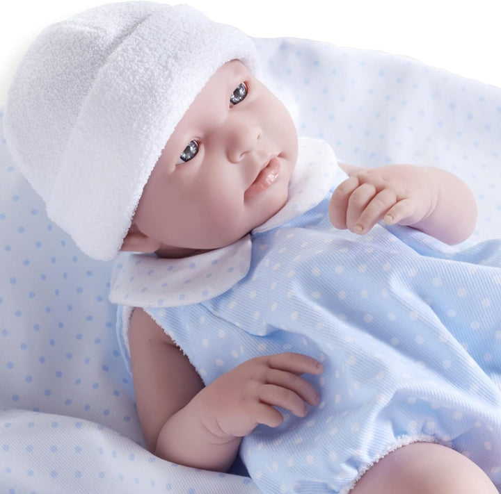JC Toys La Newborn - Realistische 17 "Anatomisch korrekte" REAL BOY "Babypuppe Blau, Blau