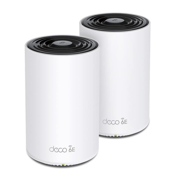 TP-Link Deco XE75 Pro Mesh WLAN Set (2 Pack), Wi-Fi 6E AXE5400 Tri-Band Router & Repeater, 1× 2.5G P