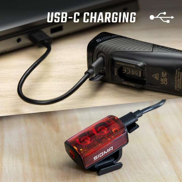 Sigma Buster 400 TR.RL 80 LED USB-Scheinwerfer-Set, Schwarz, Einheitsgrösse
