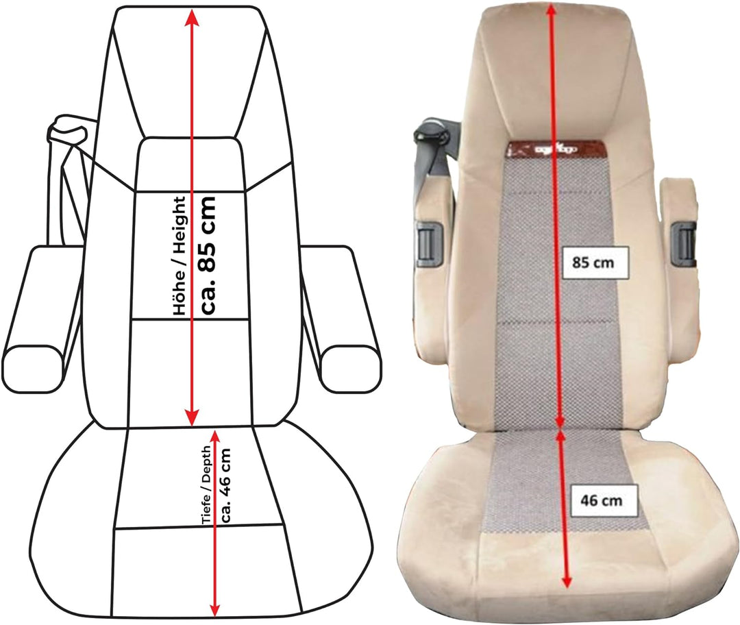BREMER SITZBEZÜGE Mass Schonbezüge Sitzbezüge für Wohnmobil Carthago Chic/C-Line/E-Line/S-Plus/Aguti