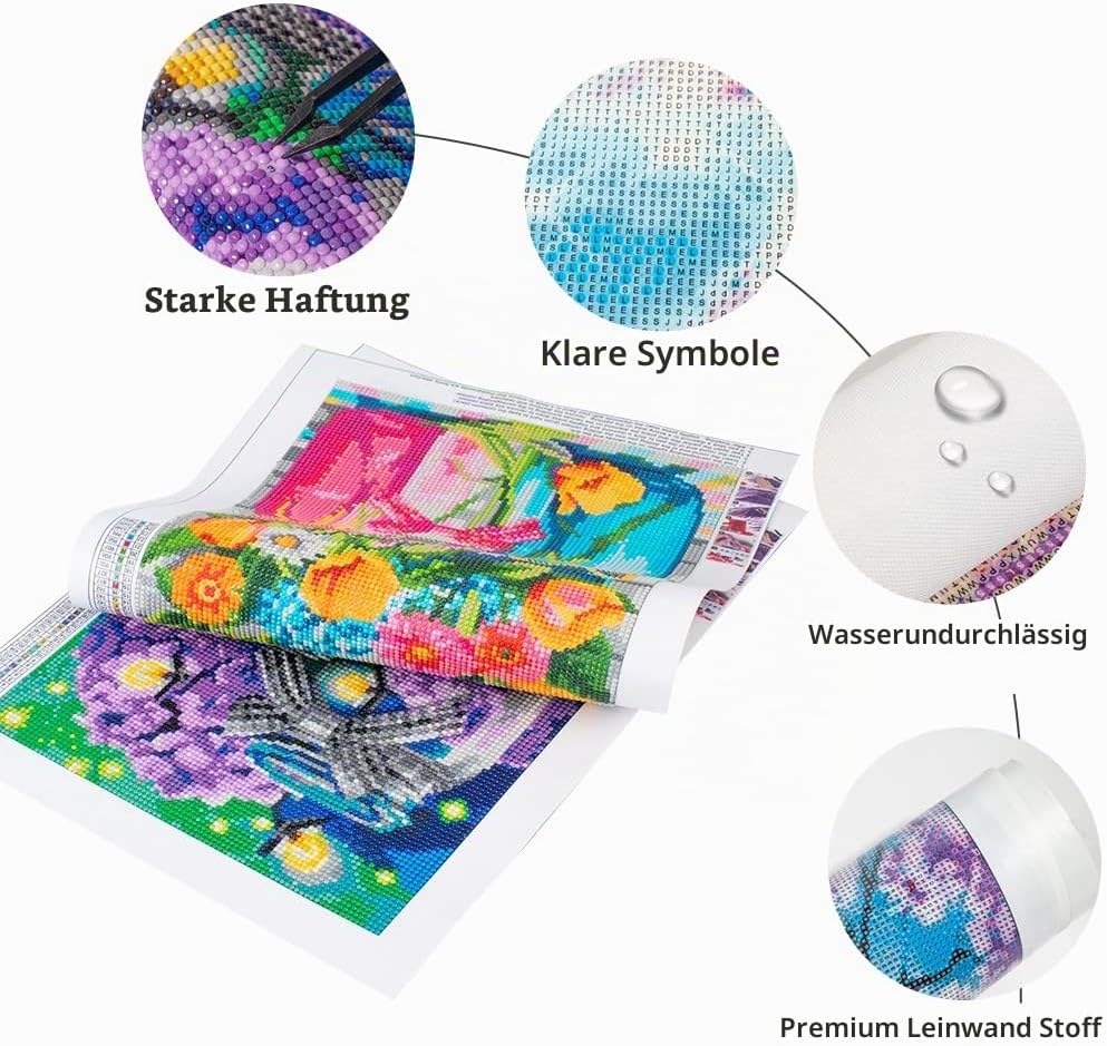 5D DIY Square Drill Diamond Painting Drachen 40x50 cm 3D Ai Diamond Painting Eckige Steine Diamant P