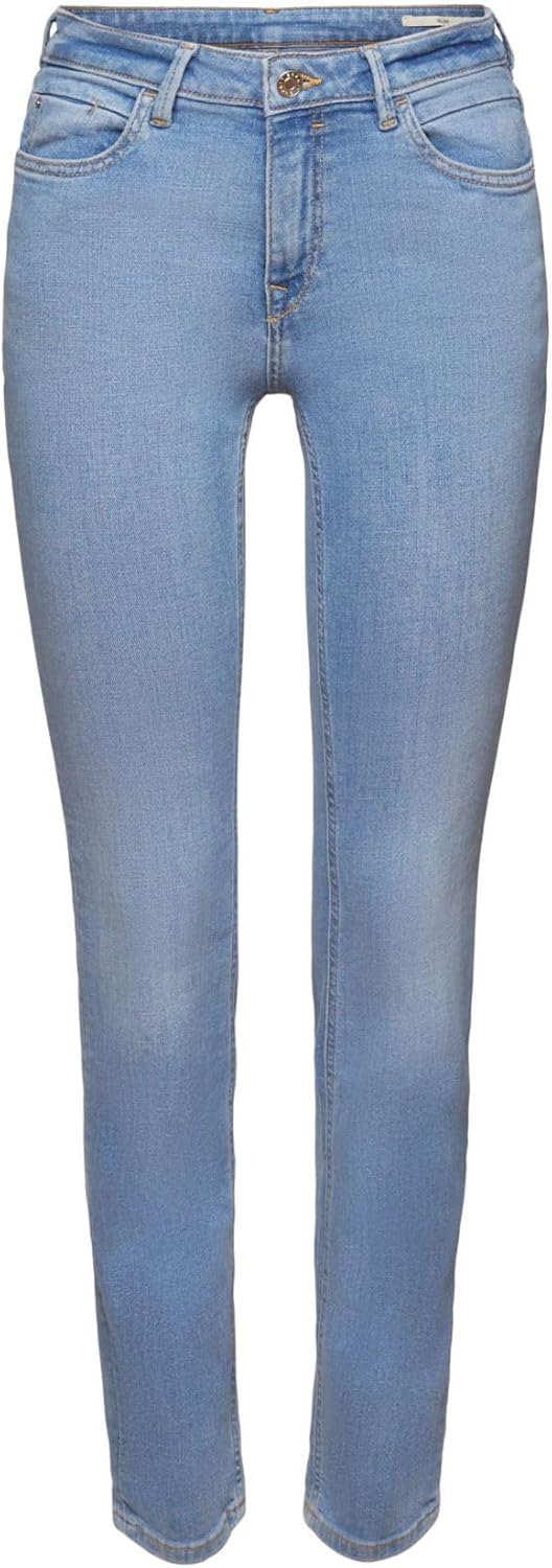 ESPRIT Damen Jeans 27W / 34L Blue Light Washed, 27W / 34L Blue Light Washed