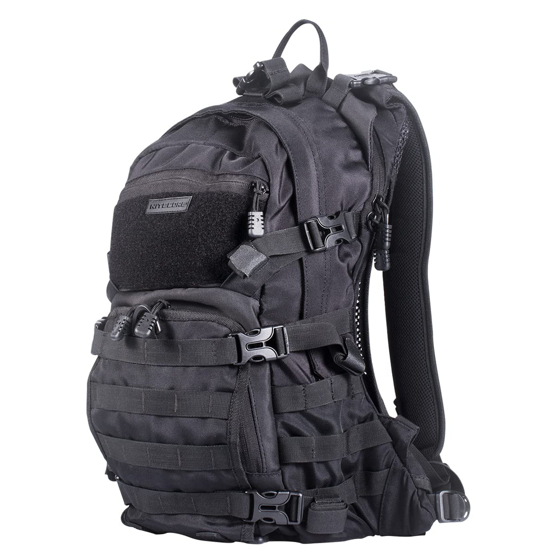 Nitecore Rucksack BP20 - Belüfteter Rücken - Militär-Spezifikationen - MOLLE System - Schwarz - 20L