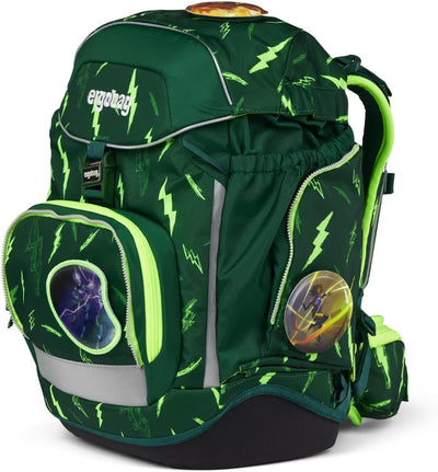ergobag Pack Schulranzen-Set 6tlg. inkl. Klettie-Set Bärtastisch - Grün Einheitsgrösse