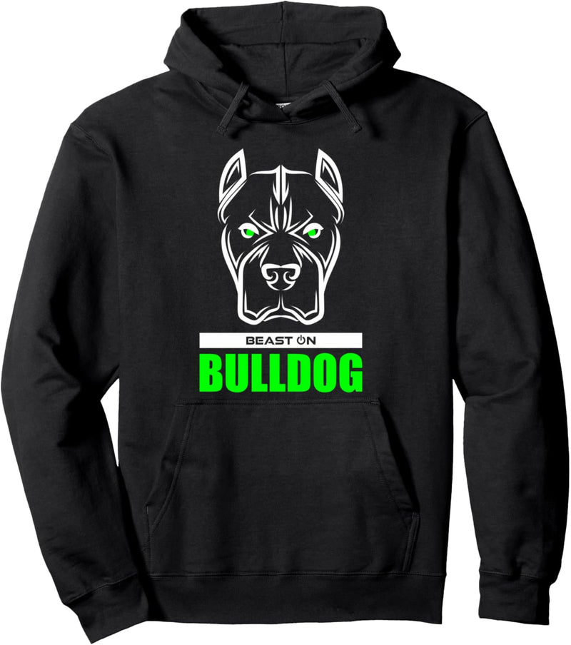 Bulldog Head Grün Gym Fitness Training Bodybuilding Workout Pullover Hoodie