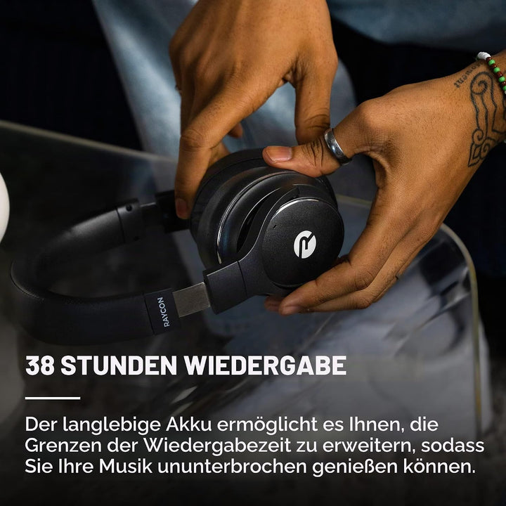 Raycon Everyday Kabellose Bluetooth Over Ear Kopfhörer, mit aktiver Geräuschunterdrückung, Bewusstse