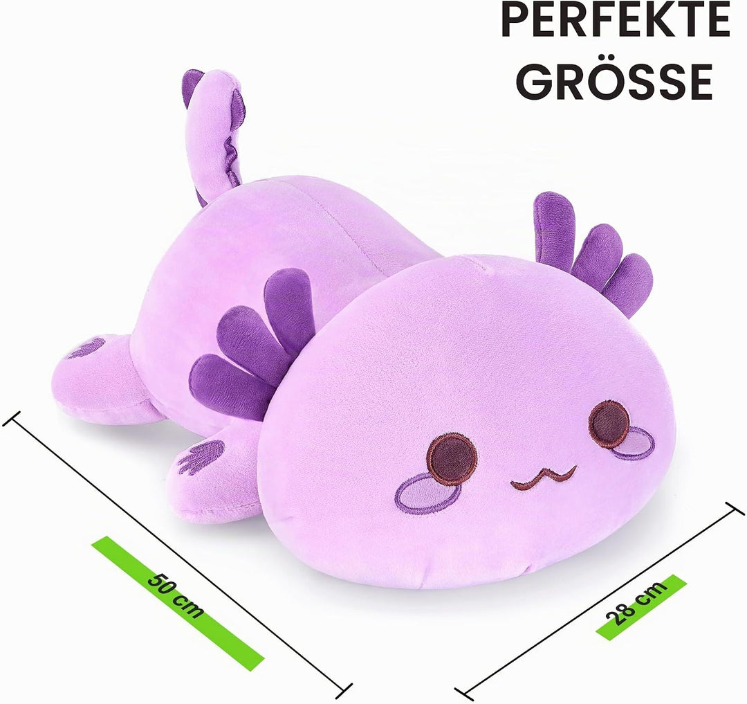 shownicer Plüschtier Axolotl Stofftier Kawaii Salamander Plüsch, Axolotl Kuscheltier Plüschkissen Sp