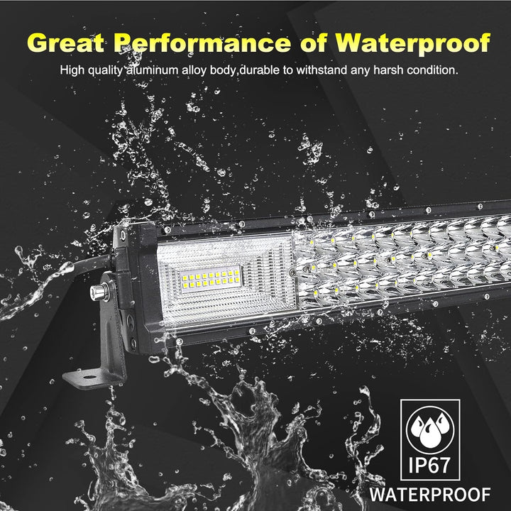 Willpower 42 Zoll 107CM 540W Led Arbeitsscheinwerfer Bar + 4 Zoll 10CM Led Scheinwerfer + Kabelbaum