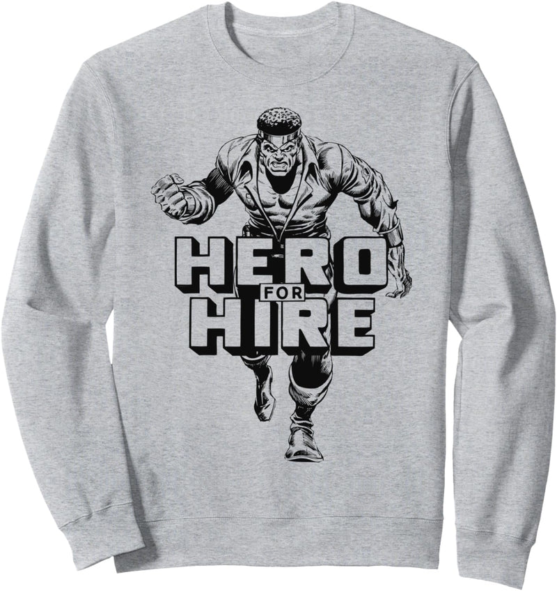 Marvel Heroes For Hire Luke Cage Grayscale Sweatshirt