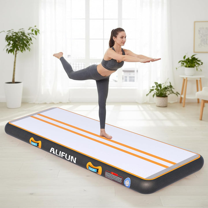 ALIFUN Air Matte Track, 2m/3m/4m/6m Aufblasbar Gymnastikmatte, Turnmatte, Tumbling Matten 10/20cm ho