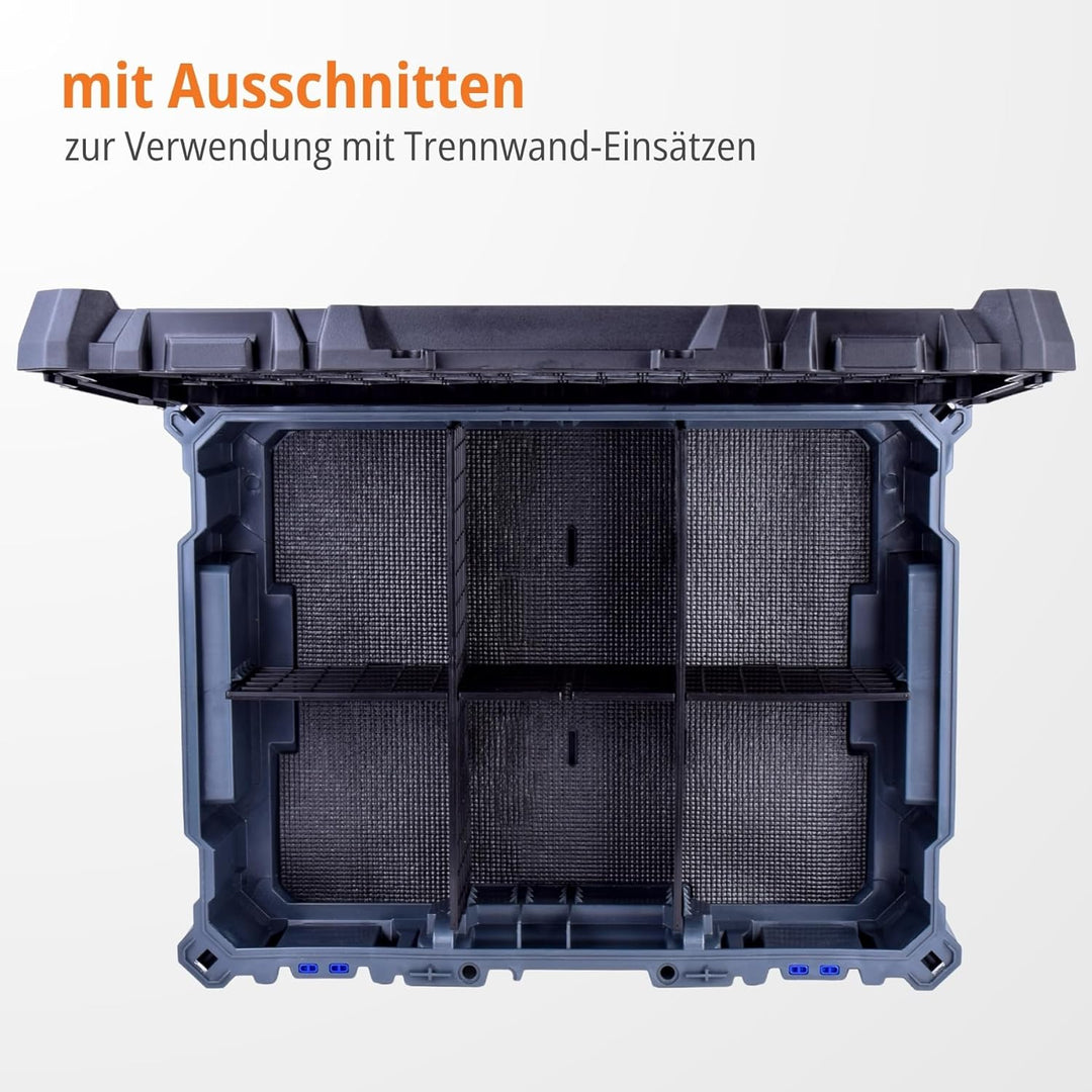WFix Antirutschmatte für L-BOXX Contractor - 2er Set - passgenau, schwarz, hochwertiger gummierter S