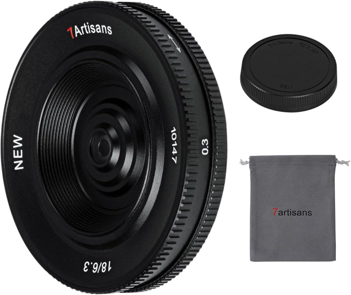 7artisans 18 mm F6.3 MFT M4/3 Objektiv, ultradünn, APS-C Prime Kompaktkamera, spiegellos, für Panaso