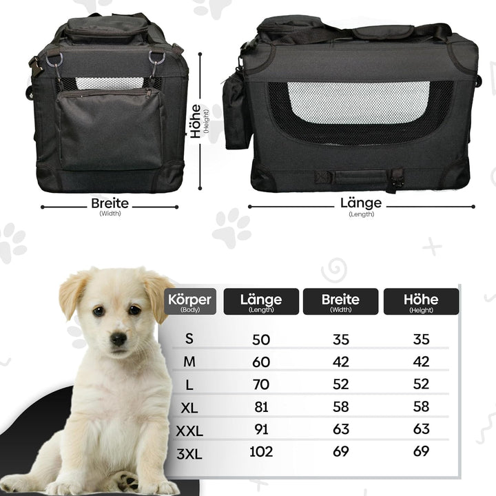 Transporttasche Hundebox Hundetransportbox faltbar Hundetasche Transportbox für Haustiere, Hunde und