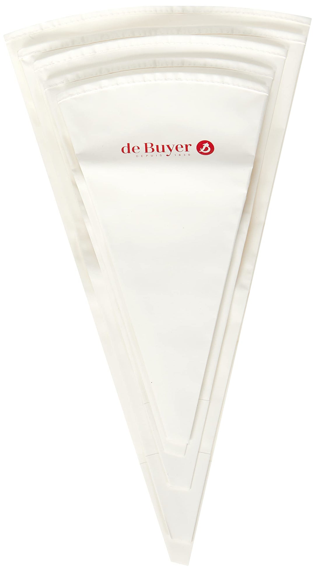 De Buyer 5 Spritzbeuteln, Edelstahl, grau, 25 x 14 x 2.6 cm, 5-Einheiten, 25 x 14 x 2.6 cm