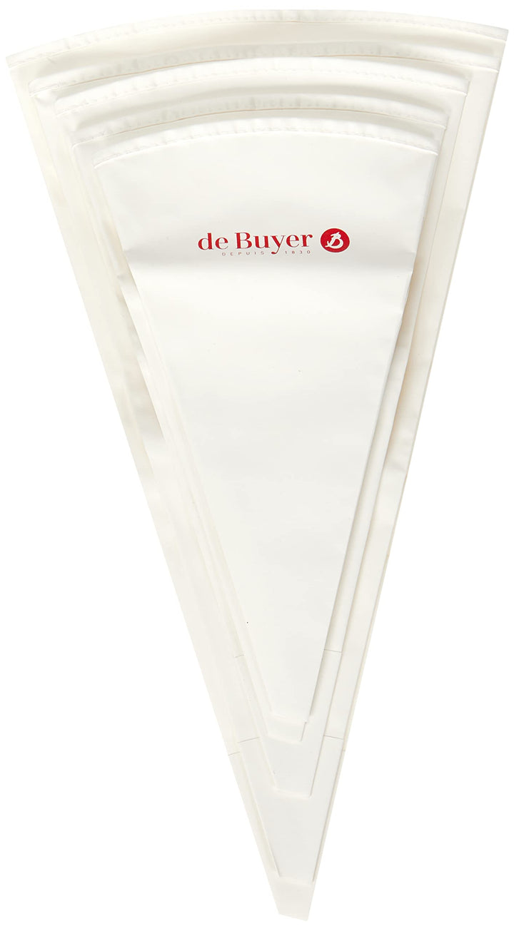 De Buyer 5 Spritzbeuteln, Edelstahl, grau, 25 x 14 x 2.6 cm, 5-Einheiten, 25 x 14 x 2.6 cm