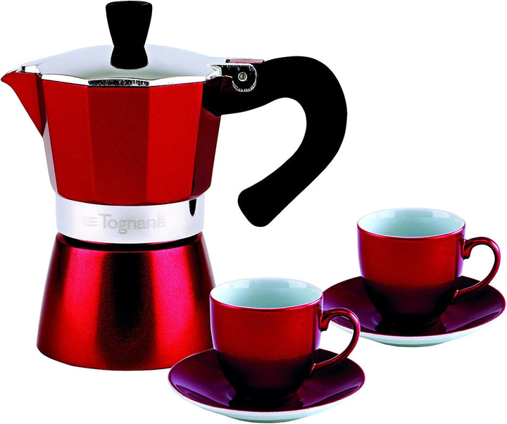 Tognana Mokkakanne 3 TLG. Set Grancucina rot