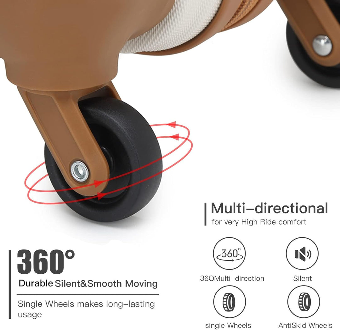 KONO Koffer Trolley Handgepäck Leicht Hartschalenkoffer aus ABS Reisekoffer mit 4 Rollen Gross Koffe