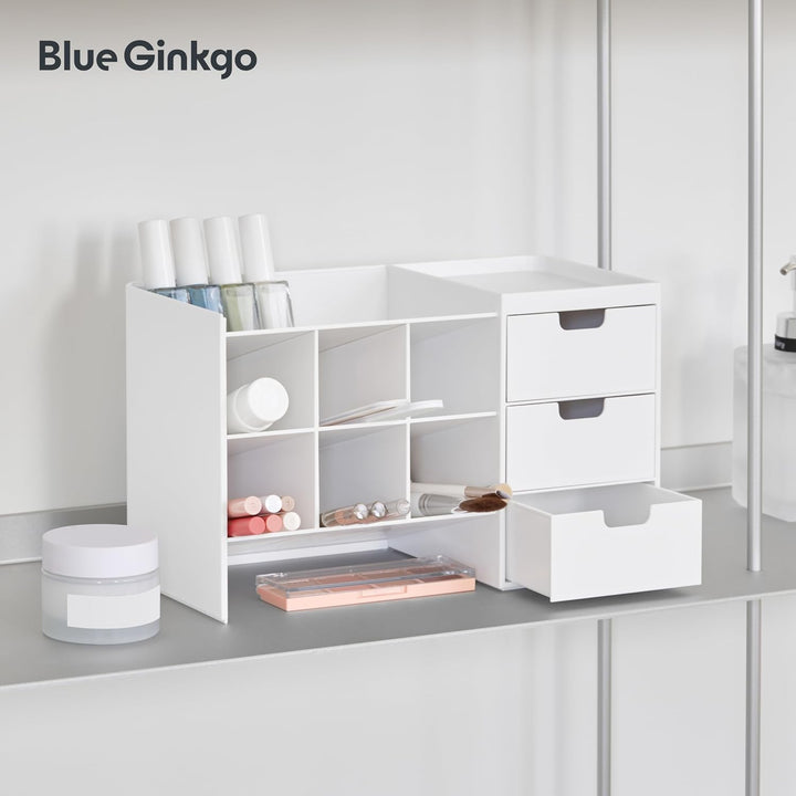 BLUE GINKGO Hive Stack Desk Organizer – Stapelbarer Stiftehalter, Schreibtischorganizer mit Schublad
