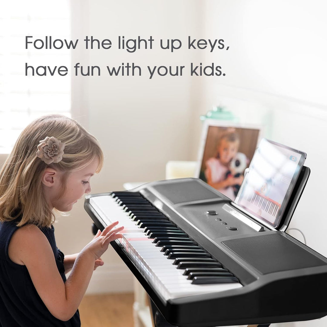 The ONE Smart Keyboard Light, 61 Tasten E-Piano mit Anschlagdynamik, tragbares Keyboard für Anfänger