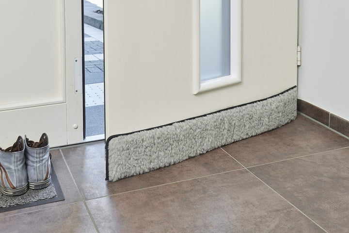 K. & N. Schurwolle 550 Schurwoll-Zugluftstopper für Türen 80 cm, Grau