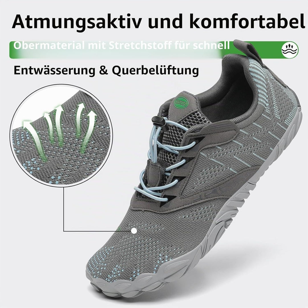 SAGUARO Unisex Barfussschuhe Damen Minimalistische Fitnessschuhe Herren Outdoor Wanderschuhe Trailla