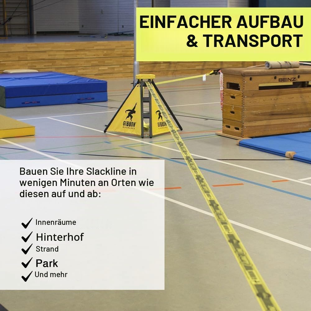 Gibbon Slacklines Slackframe, pulverbeschichtetes Metallgestell, Slackline-Gerüst für Slacklinen ohn