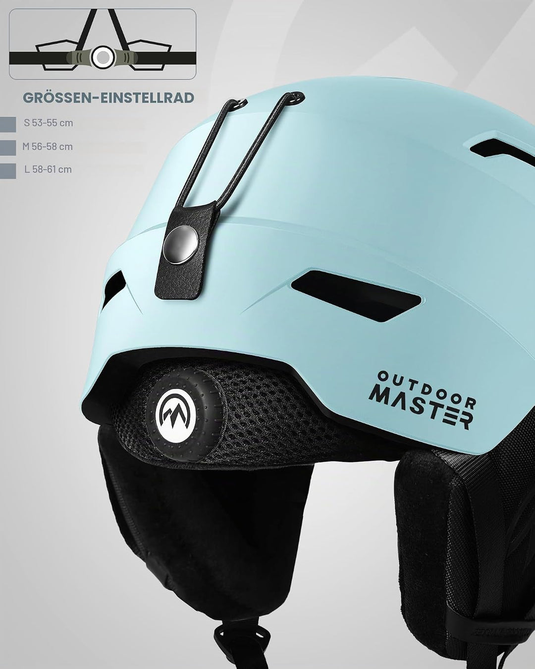 OutdoorMaster Skihelm-Set, Snowboard-Helm mit Brille für Erwachsene - 12 Belüftungsöffnungen - Skihe
