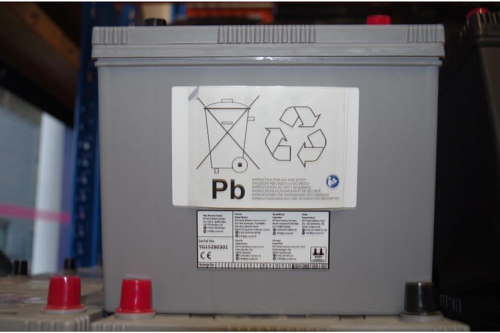 Yuasa YBX5057 Hochleistungs-Akku, 12 V, 50 Ah, 450 A, silberfarben