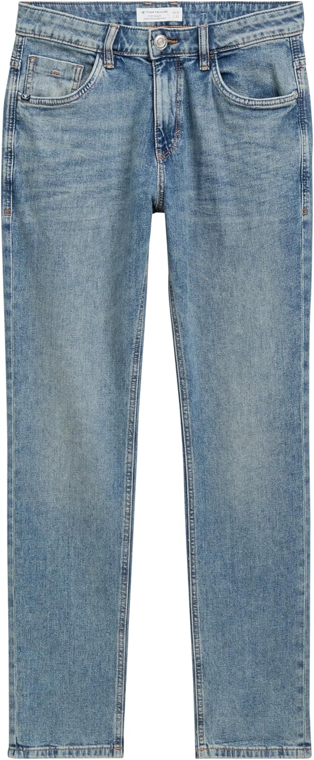 Tom Tailor Herren 1042684 Josh Regular Slim Jeans mit Stretch 29W / 30L 10119 - Used Mid Stone Blue