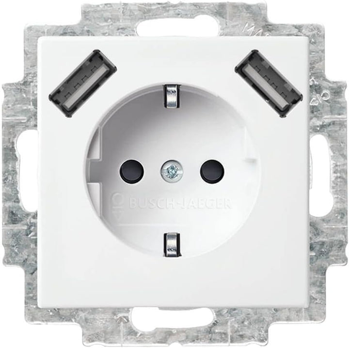 Busch-Jaeger 20 EUCB2USB-914 SCHUKO®-/2x USB-Steckdose Alpinweiss 2CKA002011A6266