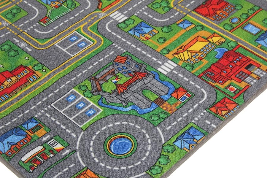 Primaflor Interaktiver Kinderteppich Streets - 160 x 200 cm | Made in Europe | mit Strassenmotiv, Ho