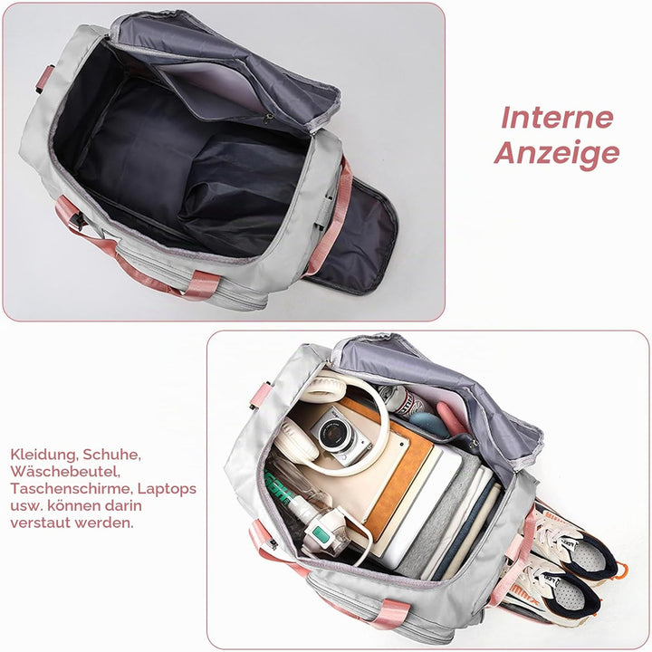 Sporttasche Rucksack 2 in1,Reisetasche Gross,42L Sporttasche für Damen und Herren,Sporttaschen mit S