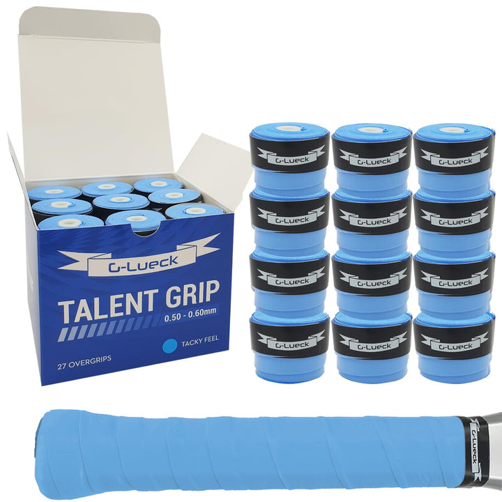G-Lueck 27x Tennis Overgrips Talent Grip Griffband | 0,50-0,60mm Stärke | Für Squash Badminton Schlä