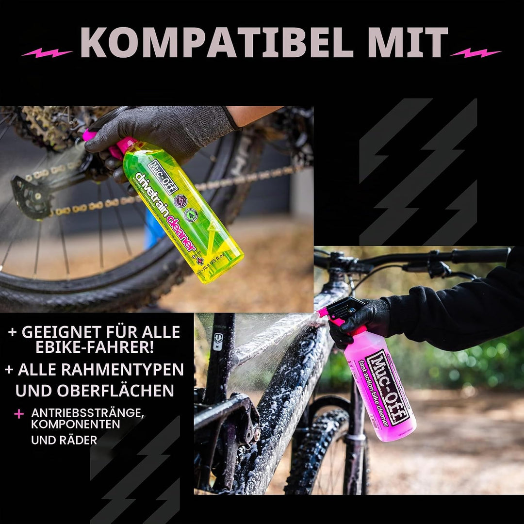 Muc-Off eBike Ultimate Kit – Must-Have-Set zum Reinigen, Schützen und Schmieren Ihres E-Bikes – inkl