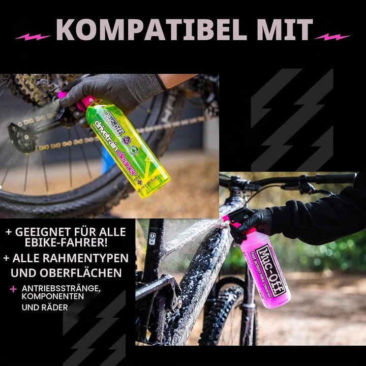 Muc-Off eBike Ultimate Kit – Must-Have-Set zum Reinigen, Schützen und Schmieren Ihres E-Bikes – inkl